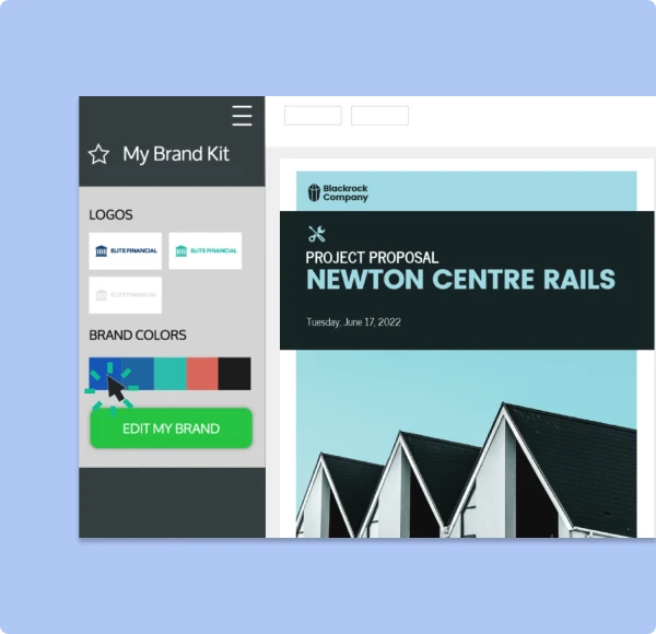Customize your proposal color scheme and fonts
