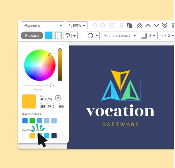 Commence par un modèle de logo personnalisable pour ta marque.