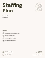 Light Beige and Green Earth Tone Staffing Plan - page 1