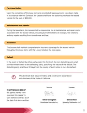 Lease To Own Vehicle Contract Template - صفحة 2