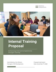 Green Internal Training Proposal - page 1