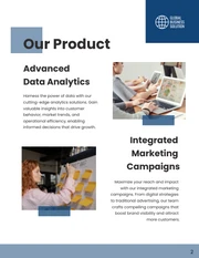 Blue and White Minimalist Business Catalog - Página 2