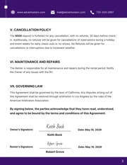 RV Rental Contract Template - Página 3