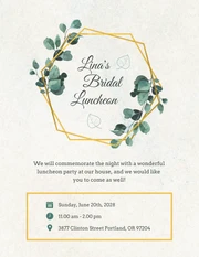 Light Beige Classic Retro Bridal Luncheon Invitation - Pagina 2