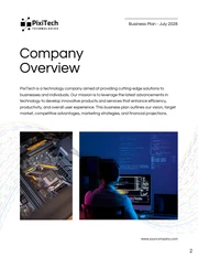 White Simple Technology Business Plan - page 2