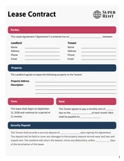 Blue and Red Simple Contract Lease - صفحة 1