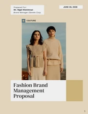 Simple Beige Fashion Brand Management Proposal - Página 1