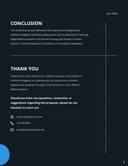 Black and blue modern cybersecurity research proposal - page 5
