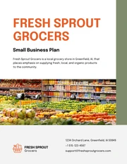 Green Sage And Orange Small Business Plan - Seite 1