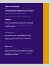 Deep Blue-Purple Modern Pattern Minimalist Loan Contracts - Página 2