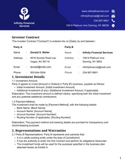 Navy Blue Minimalist Modern Simple Investor Contracts - Página 1