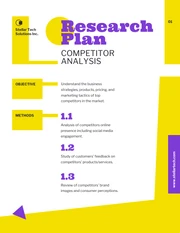 Simple Retro Yellow And Purple Research Plan - Página 1