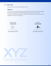 Simple Blue Gradient NDA Contract - صفحة 3