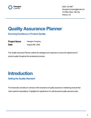 Simple Blue and White QA Plans - Página 1