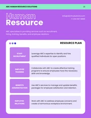 Modern Neon Purple Blue Cyan Resource Plan - Página 1