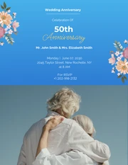 Simple Gray 50th Anniversary Invitations - page 2