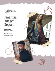 Fashion Company Financial Budget Report - Página 1