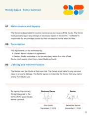 Music Studio Rental Contract Template - Pagina 3
