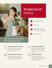 Red, Green and Brown Flower Arrangement Event Proposal - page 3