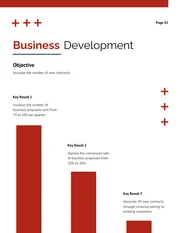 Modern Minimalist Black And Red OKR Report - Página 1