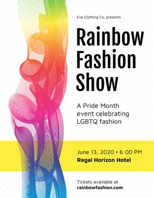 Free  Template: Volantino dell'evento Pride Fashion Show