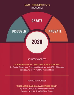 business  Template: Póster de la Conferencia sobre Innovación Empresarial