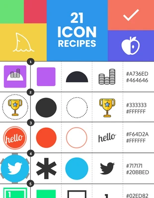 Free  Template: Icon-Rezepte