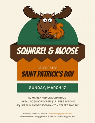 premium  Template: Flyer amusant pour la fête de la Saint-Patrick