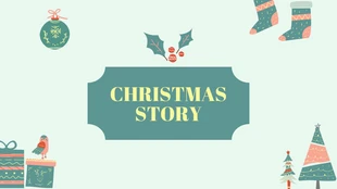 Free  Template: Présentation du conte de Noël en vert menthe
