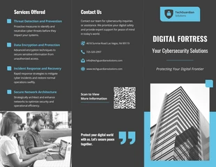 Free interactive Template: Folheto de soluções de segurança cibernética