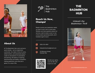 Free  Template: Black Orange Peach Sport Tri-fold Brochure Template