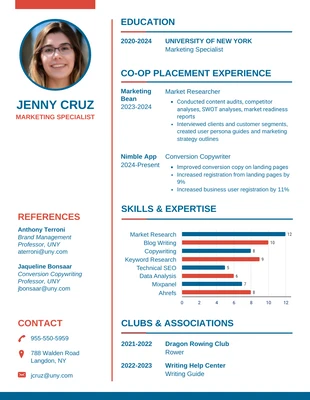 premium  Template: Currículum vitae de estudiante