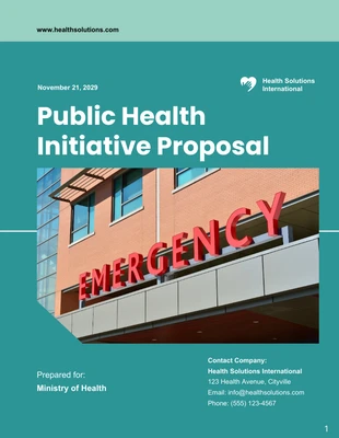 Free  Template: Proposition d'initiative de santé publique