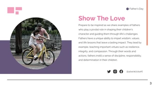 Purple and Pink Fathers Day Presentation - page 3