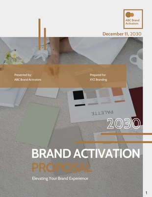 premium  Template: Proposta de ativação de marca