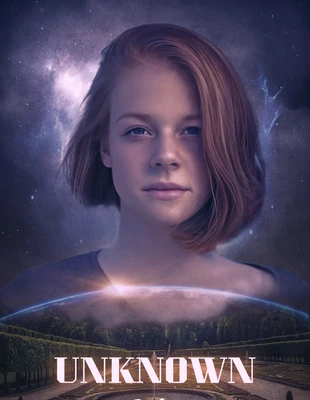 Free  Template: Capa de livro de ficção científica moderna em tons pastel roxo