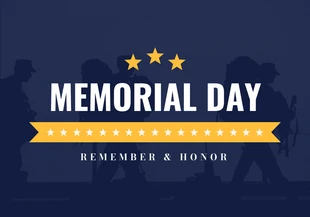 Blue And Red Simple Memorial Veterans Day Card - صفحة 2