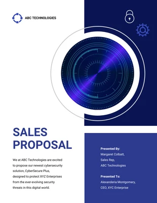 business  Template: Propuesta De Venta De Tecnología Moderna Azul Gris