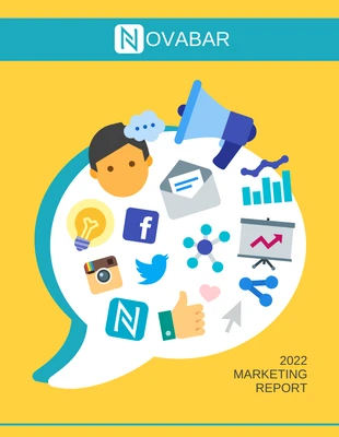business  Template: Rapporto sul marketing aziendale Bright