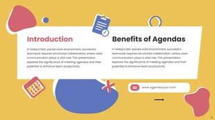 Coloful Simple Shape Agenda Presentation - صفحة 2