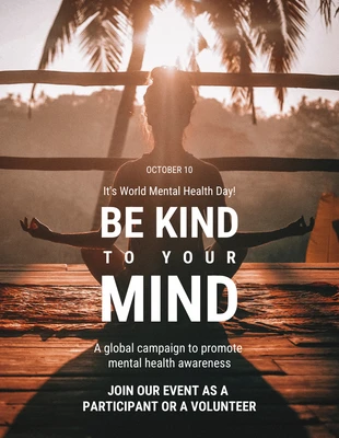 premium  Template: Cartel vintage de un acto de meditación