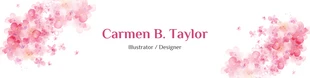 Free  Template: Rosa Floral Profil LinkedIn Abdeckung Banner