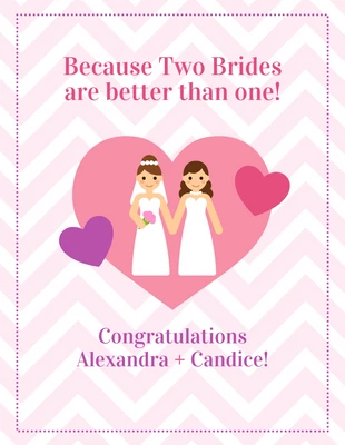 premium  Template: Tarjeta de boda para novias del mismo sexo