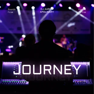 Free  Template: Copertina dell'album DJ moderno con foto scure