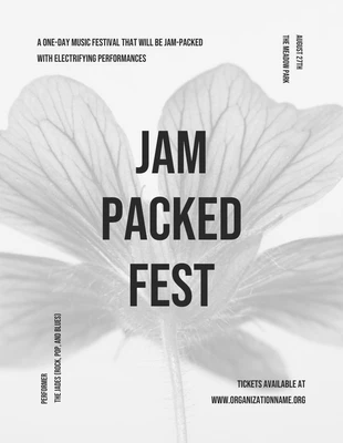 Free  Template: Festa monocromatica piena di marmellata