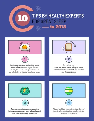 premium  Template: Consejos para dormir Infografía
