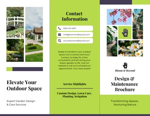 Free  Template: Broschüre zur Gartengestaltung und -pflege