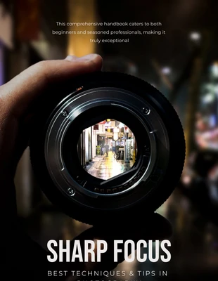 business  Template: Dunkles Foto-Buchcover für moderne Fotografie