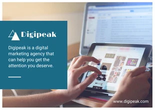 premium  Template: Postal comercial de marketing digital