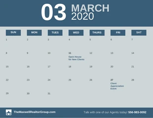business  Template: Monatlicher B2C-Werbekalender Zeitplan